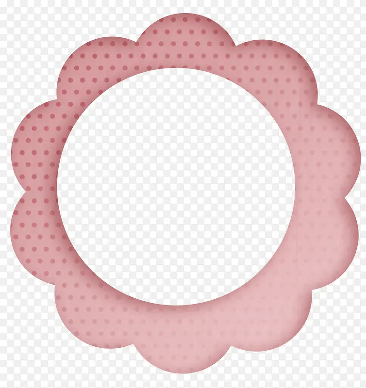 粉色花边圆环