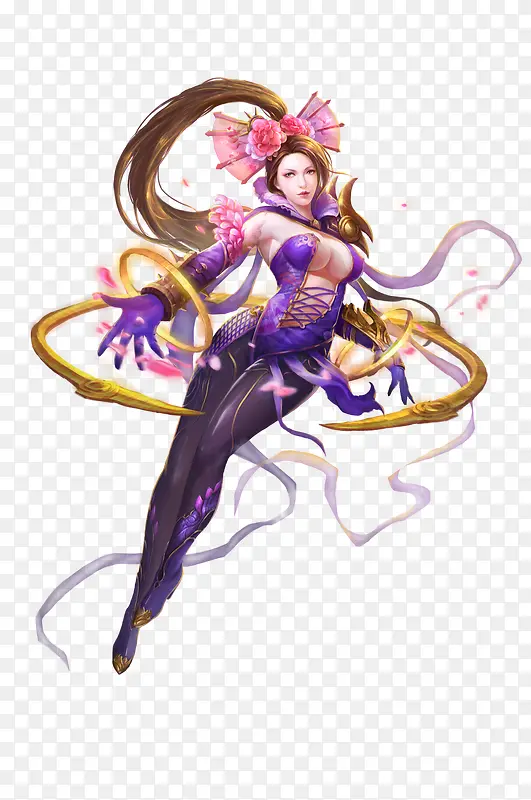 紫色游戏女神服饰