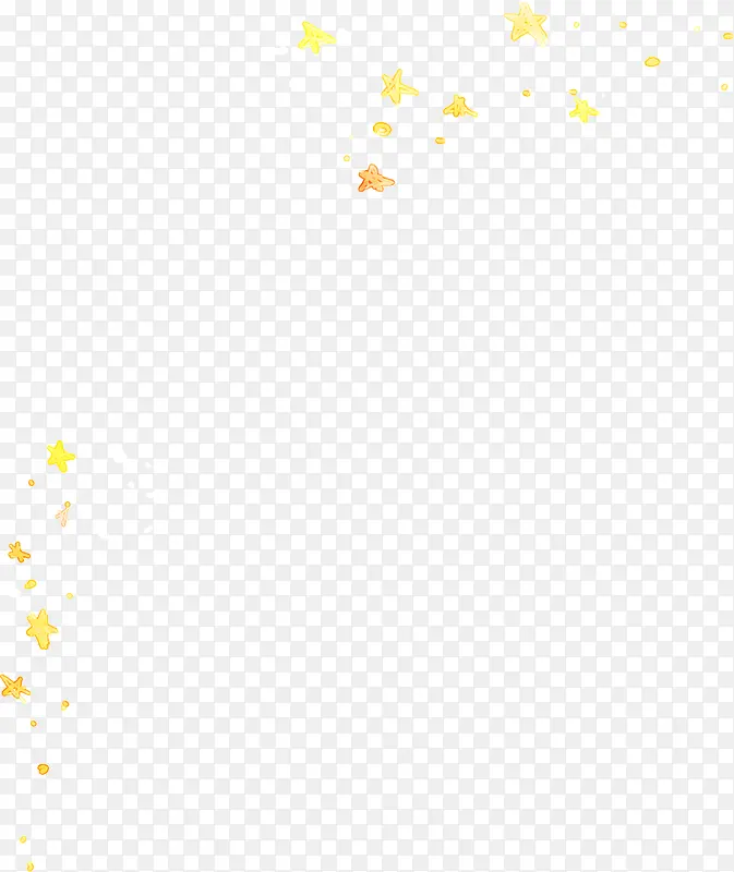 黄色卡通五角星漂浮