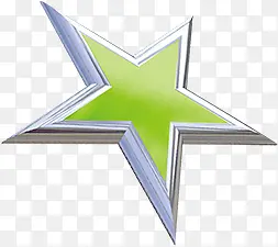 绿色可爱分层五角星设计