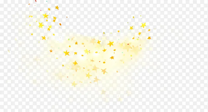 黄色卡通五角星设计