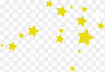 黄色五角星漂浮装饰图片