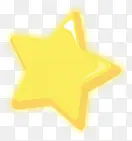 黄色五角星立体