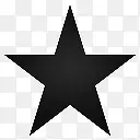 黑色手绘五角星形状