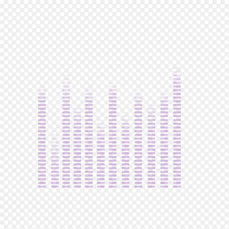 紫色清新音浪效果元素