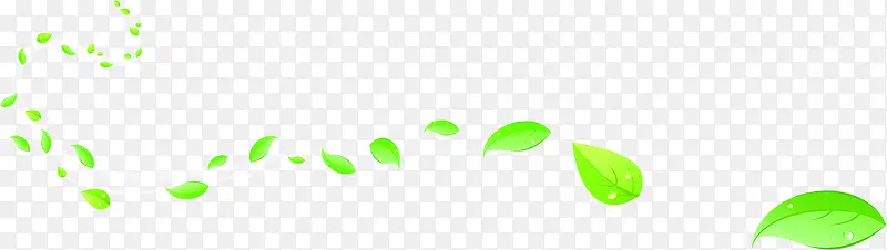 创意合成飘落的绿色树叶