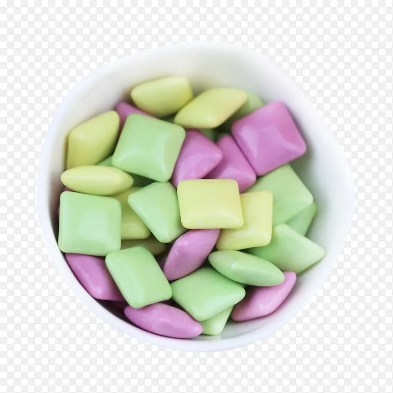 绿色紫色方糖木糖醇