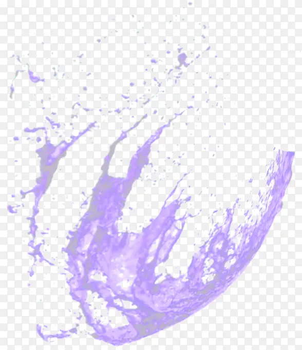 夏日海报紫色墨迹元素
