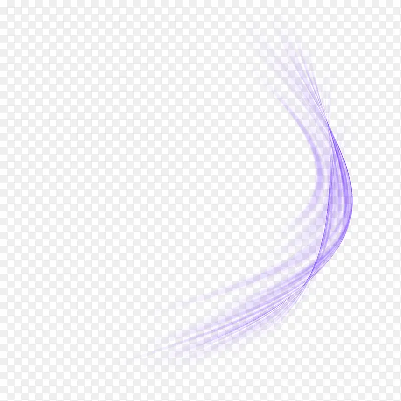 紫色清新曲线线条效果元素
