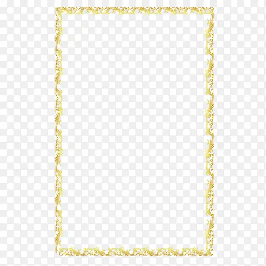 长方形黄色装饰边框