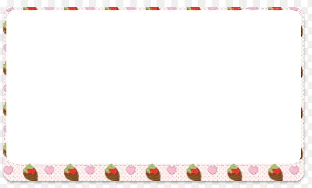 草莓装饰长方形边框