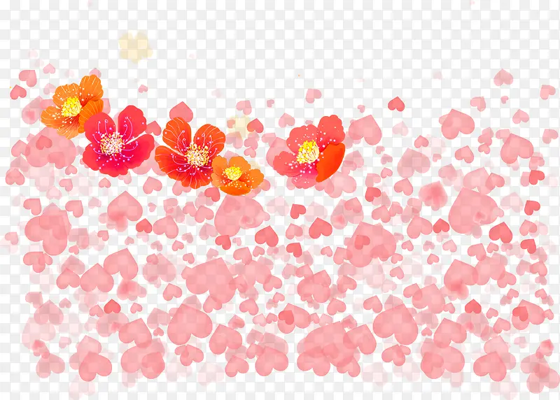 粉色梦幻卡通花朵