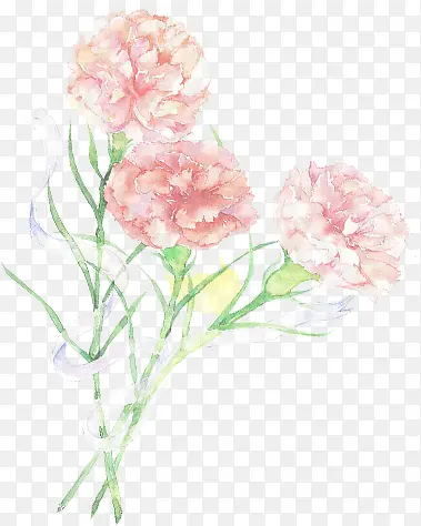 粉色手绘花朵风光设计