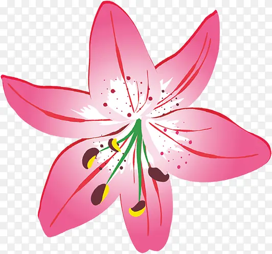 粉色手绘水彩花朵设计装饰