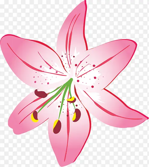 粉色卡通花朵植物设计母亲节装饰