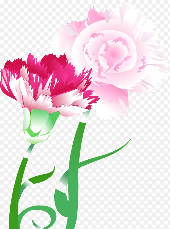 粉色梦幻手绘花朵节日