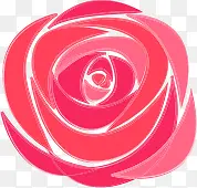 手绘粉色高清花朵玫瑰