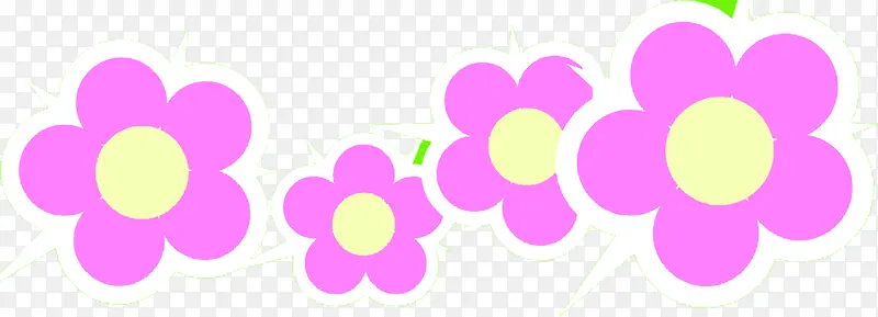 春天粉色手绘装饰花朵