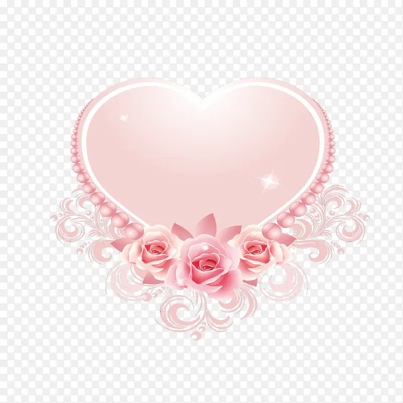 粉色心形玫瑰