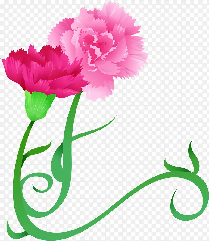 粉色水彩手绘花朵节日