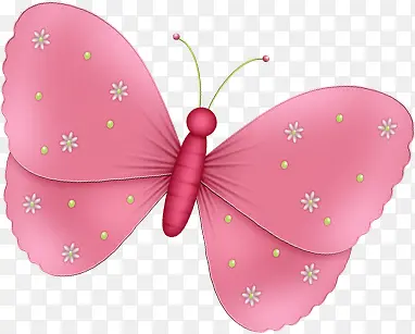 粉色花朵翅膀创意手绘蝴蝶