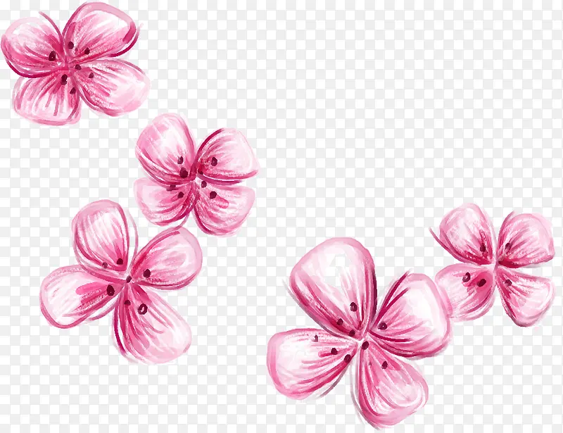 粉色淡雅花朵装饰