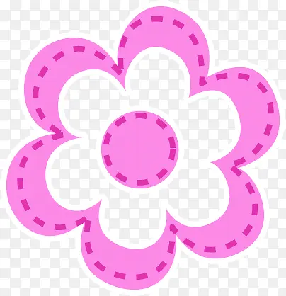 粉色卡通可爱花朵造型