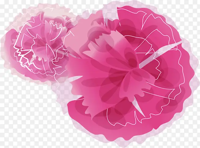 粉色梦幻手绘花朵