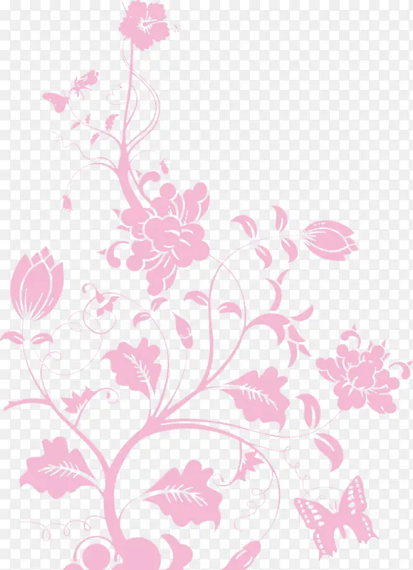 手绘淡雅粉色花朵纹理