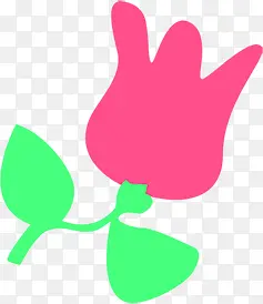 粉色可爱创意手绘花朵