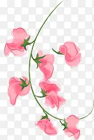 粉色卡通设计花朵植物