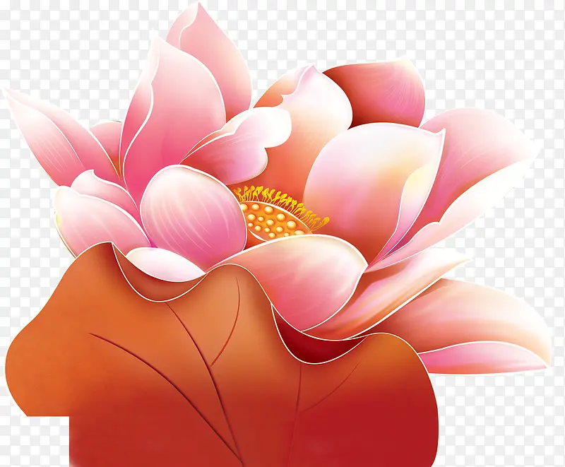 粉色新春可爱手绘花朵