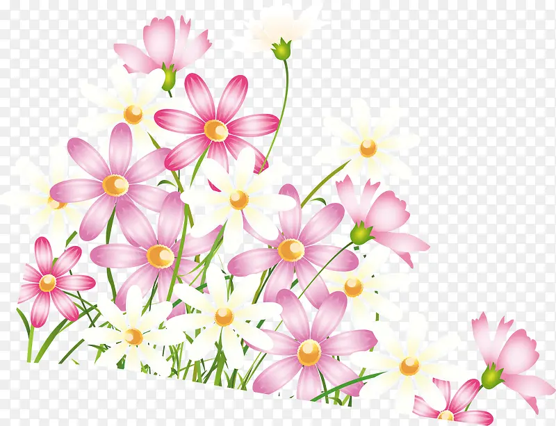 粉色简约美丽花朵创意