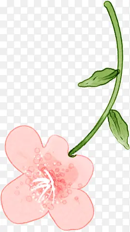 粉色植物卡通花朵