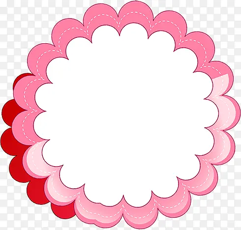 红粉色手绘可爱花朵装饰