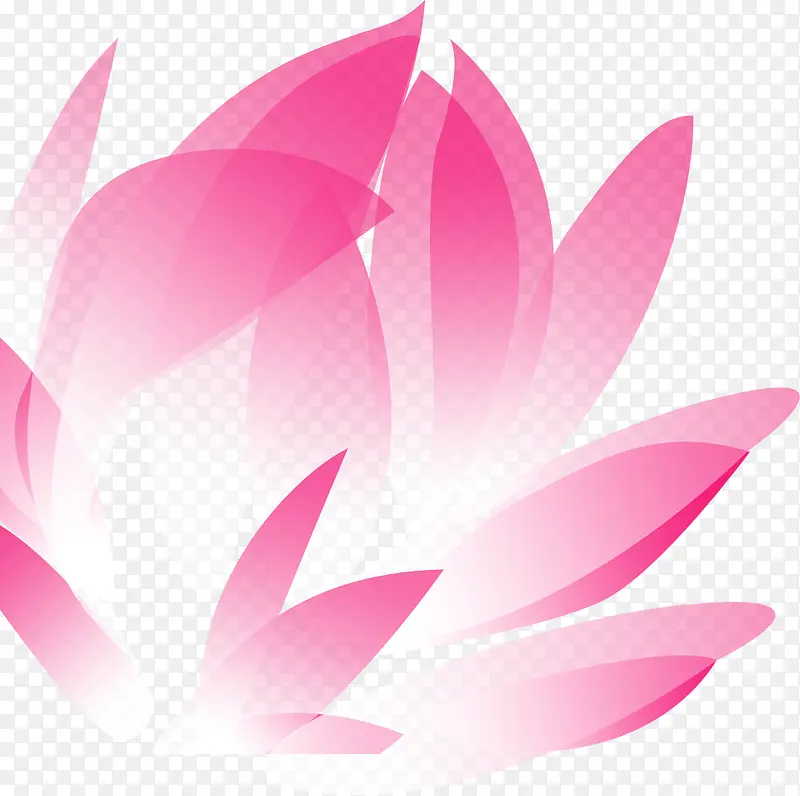 粉色分层创意设计花朵