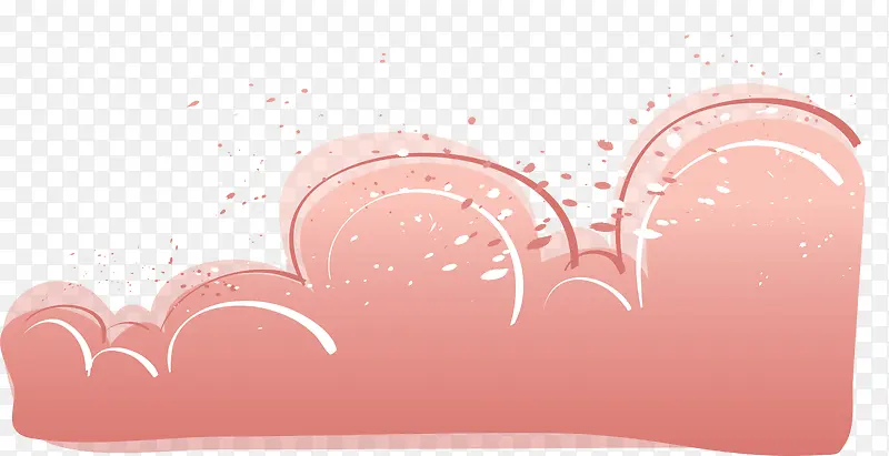 粉色浪漫花朵漂浮