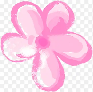 手绘粉色花朵水彩装饰