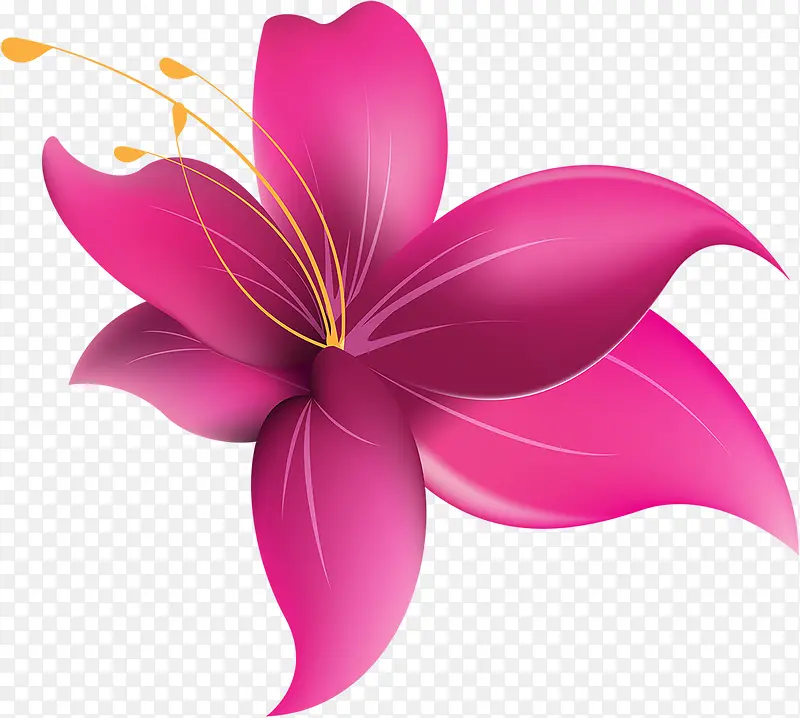 粉色手绘艺术花朵植物