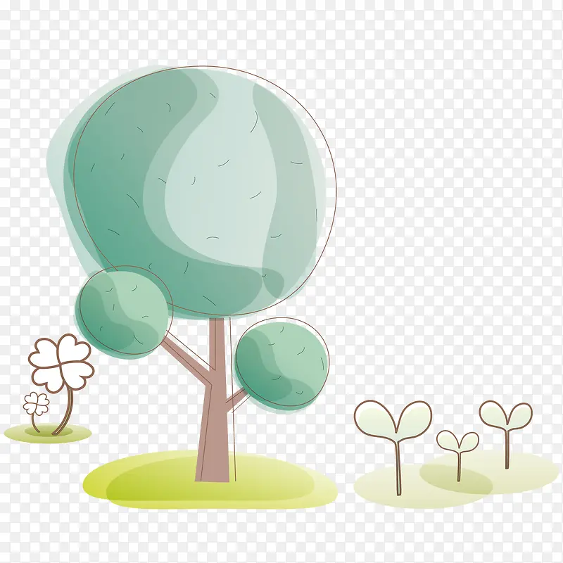 矢量手绘树木植物素材PNG图片素材下载_图片编号ylbkargb-免抠素材网