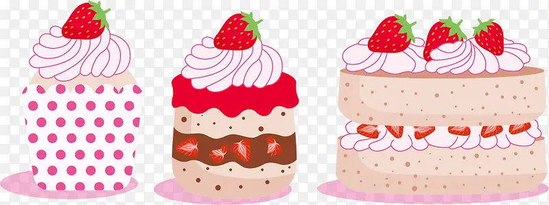 矢量草莓蛋糕