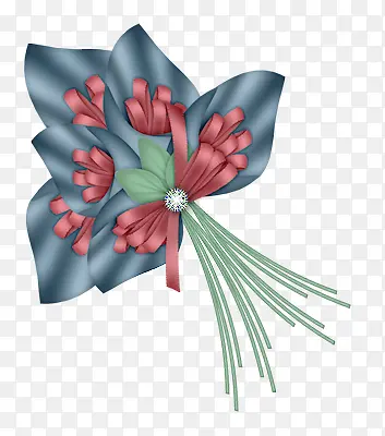 粉红彩带花