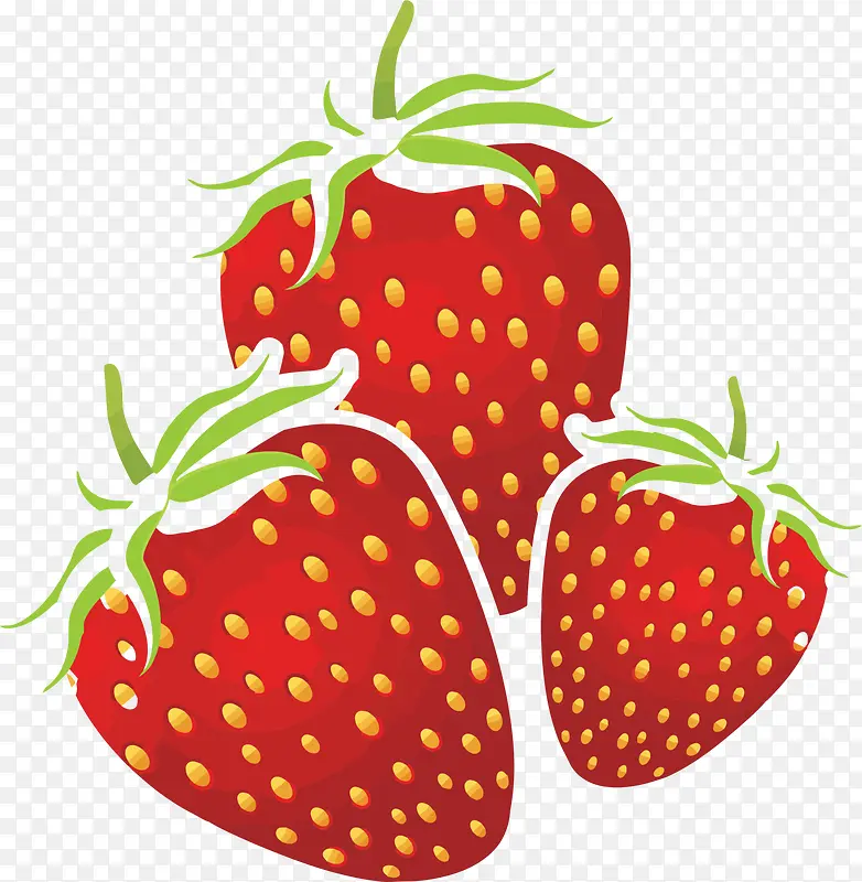 红色美味草莓
