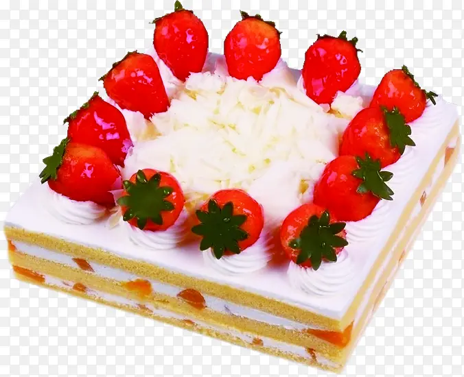 草莓水果夹心蛋糕