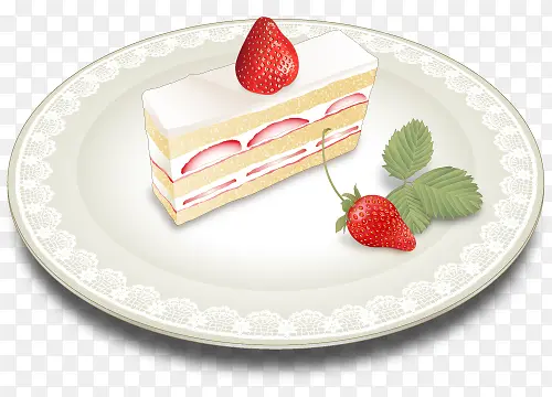 手绘草莓奶油蛋糕