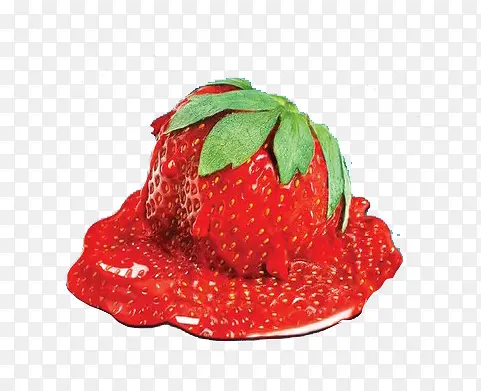 融化的草莓