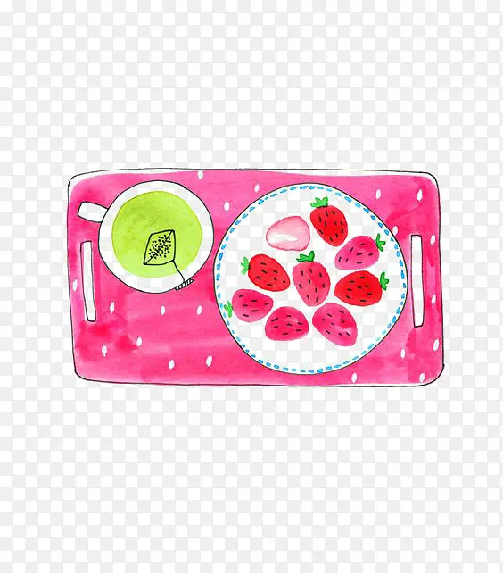 草莓餐盘