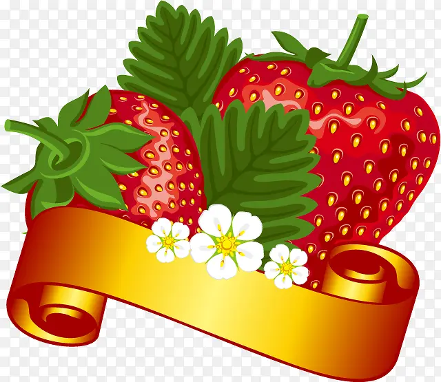 草莓矢量主题框