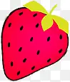 红色卡通草莓水果