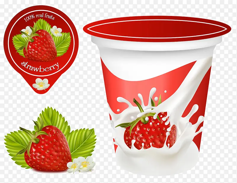 草莓酸奶图片